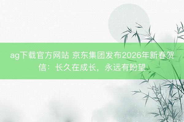 ag下载官方网站 京东集团发布2026年新春贺信:长久在成长,永远有盼望